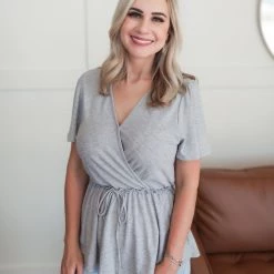 No Ship Drop Ship Come Along With Me Top In Gray