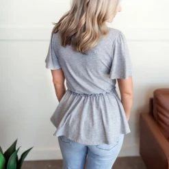 No Ship Drop Ship Come Along With Me Top In Gray