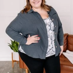 No Ship Drop Ship New Arrivals Cloudy Days Tie Dye Gray And White Tank Top