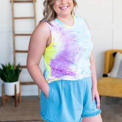 No Ship Drop Ship Fringe Benefits Shorts In Caribbean Blue New Arrivals