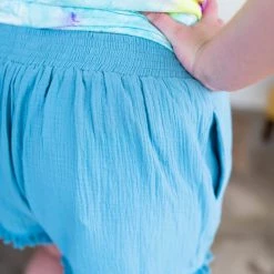 No Ship Drop Ship Fringe Benefits Shorts In Caribbean Blue New Arrivals