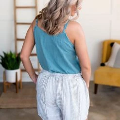 No Ship Drop Ship Consider It A Tie Cream Striped Shorts New Arrivals