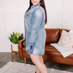 No Ship Drop Ship New Arrivals Worn Around The Edges Tunic In Denim 20 No Ship Drop Ship New Arrivals Worn Around The Edges Tunic In Denim