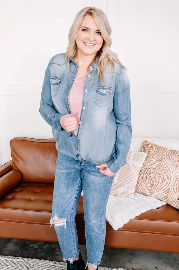 No Ship Drop Ship New Arrivals Worn Around The Edges Tunic In Denim 14 No Ship Drop Ship New Arrivals Worn Around The Edges Tunic In Denim