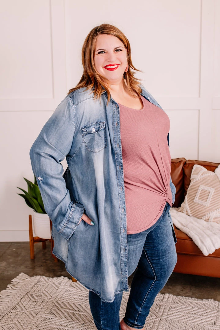 No Ship Drop Ship New Arrivals Worn Around The Edges Tunic In Denim 11 No Ship Drop Ship New Arrivals Worn Around The Edges Tunic In Denim