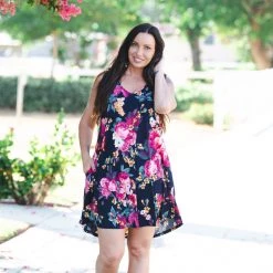 Boutique Simplified New Arrivals Pretty As A Flower Swing Dress