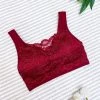 Iris & Rainbow Boutique New Arrivals #M398 Front Lace Bralette (Burgundy)