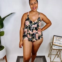 Iris & Rainbow Boutique New Arrivals #M410 Live In Sunshine Swimsuit (Coral)