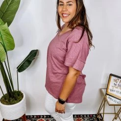 Iris & Rainbow Boutique #N85 Mauve Me Top MAUVE 63576