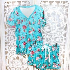 Iris & Rainbow Boutique New Arrivals #M656 Rose Polka Dot Pajamas