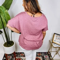 Iris & Rainbow Boutique #N85 Mauve Me Top MAUVE 63576