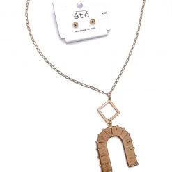 Iris & Rainbow Boutique New Arrivals #M380 Long U Gold Set