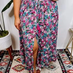 Iris & Rainbow Boutique #N365 Flowers In The Window Maxi Shirt New Arrivals