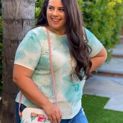 Boutique Simplified New Arrivals Summer Skies Eyelet Top