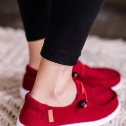 No Ship Drop Ship New Arrivals Corky's Red Corduroy Slip On Sneaker