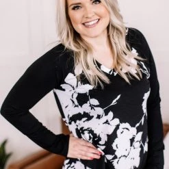 No Ship Drop Ship New Arrivals Mixed Emotions In Black/White Floral