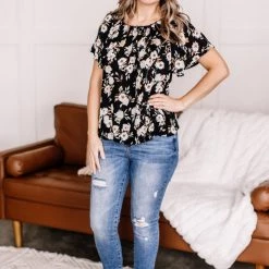 No Ship Drop Ship New Arrivals Remember When Floral Top In Witching Hour