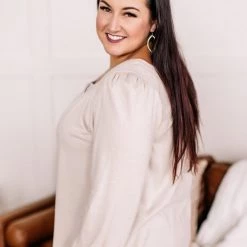 No Ship Drop Ship Find Your Way Back Button Down Top In Seashell