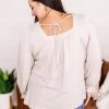 No Ship Drop Ship Find Your Way Back Button Down Top In Seashell