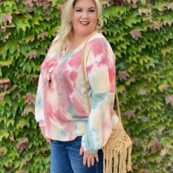 Boutique Simplified New Arrivals Fall Foliage Waffle Knit Top