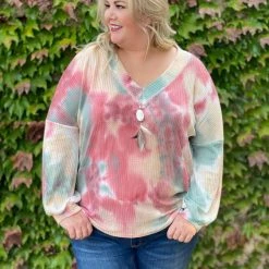 Boutique Simplified New Arrivals Fall Foliage Waffle Knit Top