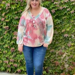 Boutique Simplified New Arrivals Fall Foliage Waffle Knit Top