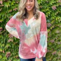 Boutique Simplified New Arrivals Fall Foliage Waffle Knit Top