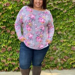 Boutique Simplified Foggy Mornings Cold Shoulder Tunic New Arrivals