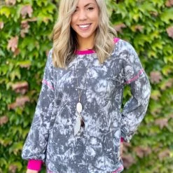 Boutique Simplified Galactic Vibes Long Sleeve Top