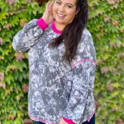 Boutique Simplified Galactic Vibes Long Sleeve Top