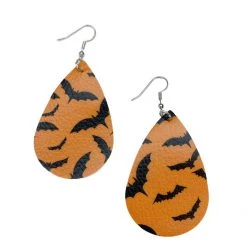 Boutique Simplified New Arrivals Going Batty Leather Teardrop Earrings