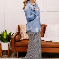 No Ship Drop Ship New Arrivals Stir Crazy Striped Maxi Skirt