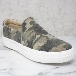 Boutique Simplified New Arrivals Slip Into Style Slip On Sneakers - Camo