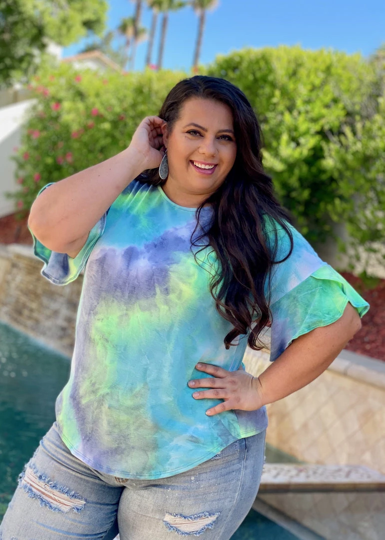 Boutique Simplified Drift Away Tie Dye Bell Sleeve Top 8 Boutique Simplified Drift Away Tie Dye Bell Sleeve Top