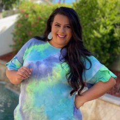 Boutique Simplified Drift Away Tie Dye Bell Sleeve Top 16 Boutique Simplified Drift Away Tie Dye Bell Sleeve Top