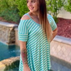 Boutique Simplified New Arrivals Minty Fresh Loose Fit Top