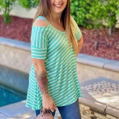 Boutique Simplified New Arrivals Minty Fresh Loose Fit Top