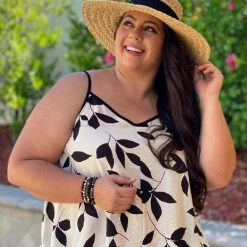 Boutique Simplified Leaf Me Be Tank New Arrivals