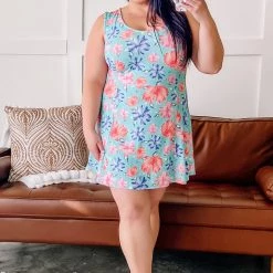 No Ship Drop Ship That Figures A-Line Floral Dress New Arrivals