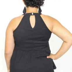 Iris & Rainbow Boutique #K424 Lace Cage Tank Top (Black) New Arrivals