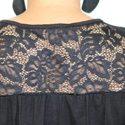 Iris & Rainbow Boutique #K420 Floral Lace Shoulders (Black) New Arrivals