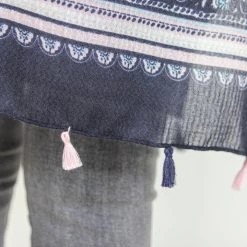 Iris & Rainbow Boutique #K354 Let's Take A Vacation Kimono (NAVY)