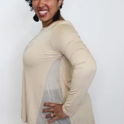 Iris & Rainbow Boutique #K409 Enchanting The Empire Top (MOCHA)