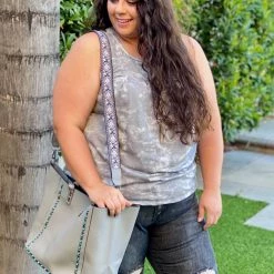 Boutique Simplified Smokey Skies Sleeveless Top New Arrivals