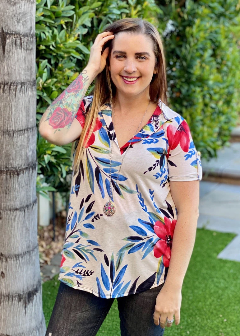 Boutique Simplified Paradise Dreams Mandarin Collar Top New Arrivals 4 Boutique Simplified Paradise Dreams Mandarin Collar Top New Arrivals