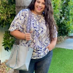 Boutique Simplified New Arrivals Serpentine Goddess Bell Sleeve Top