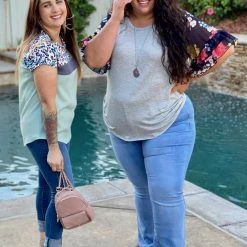 Boutique Simplified New Arrivals Flowy Floral Bell Sleeve Top