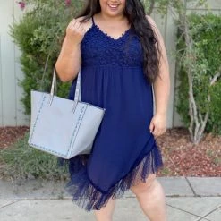 Boutique Simplified Tooling In Floral All In One Dress In Navy