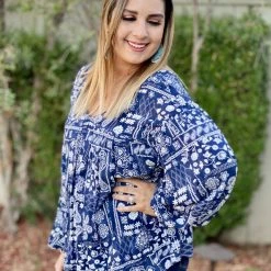 Boutique Simplified Bandana Bliss Boxy Top
