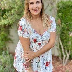 Boutique Simplified New Arrivals Frolicky Floral Babydoll Top